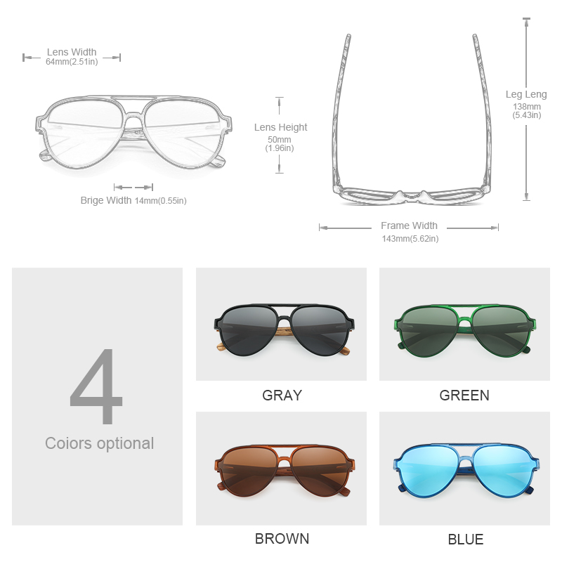 Oi Wood Sunglasses For Women M - Sunglasses Aviator Polarized review and price