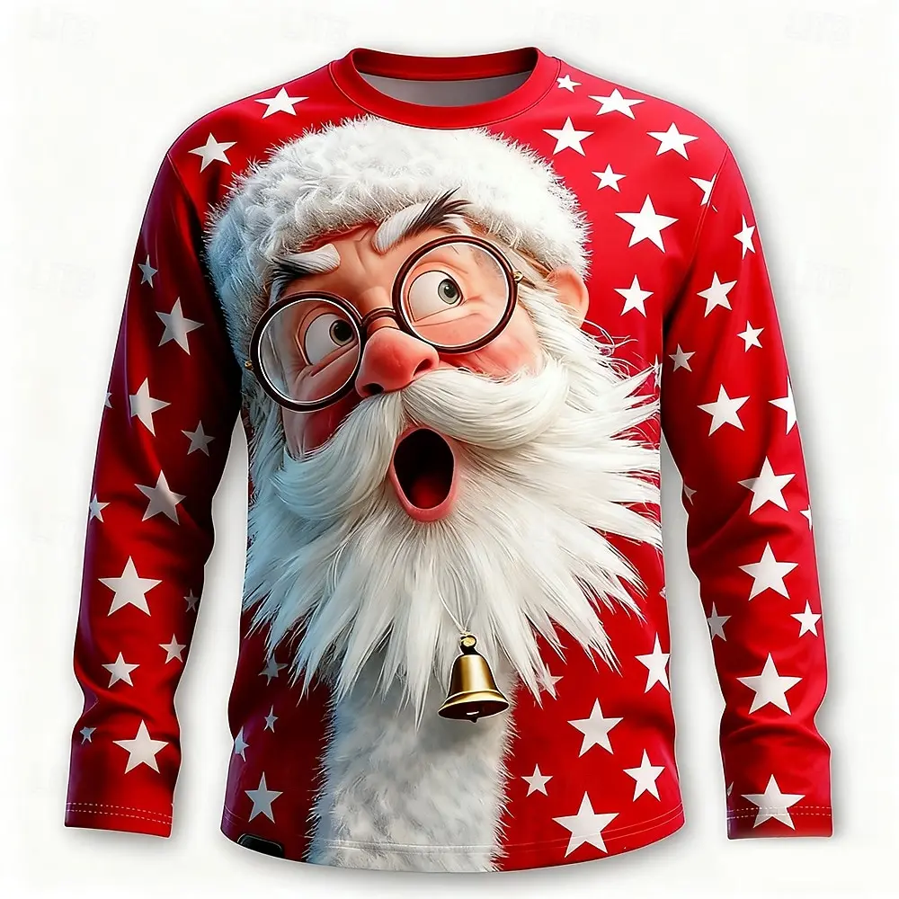 Men Polyester Long Sleeve T-sh - Tee Graphic Print review and price