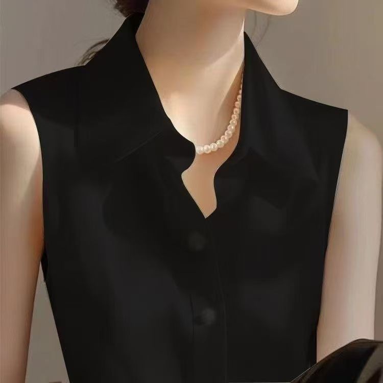 French Satin POLO Collar Sleev - Shirt Camp Collar review and price