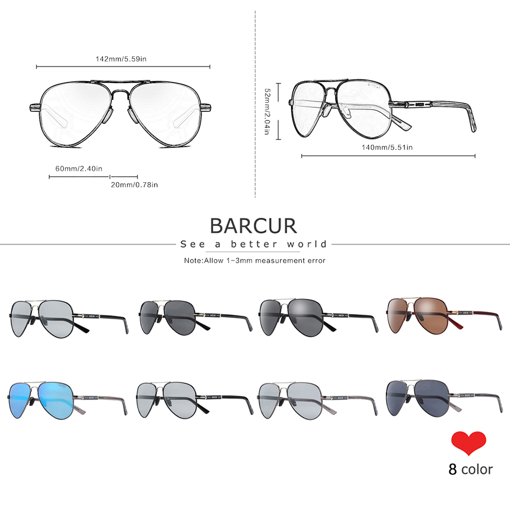 BARCUR Polarized Mens Sunglass - Sunglasses Aviator Polarized review and price