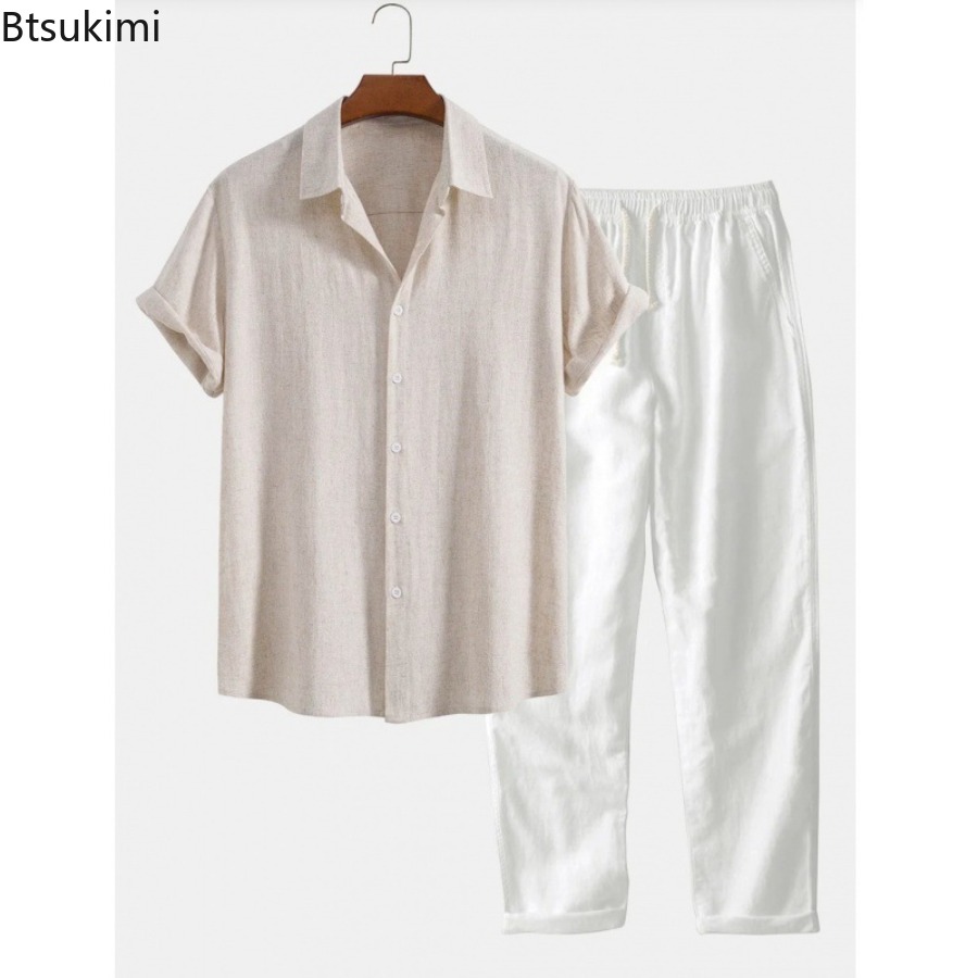 2026 Men's Fashion Solid Beach - Linen Shirt Breathable review and price