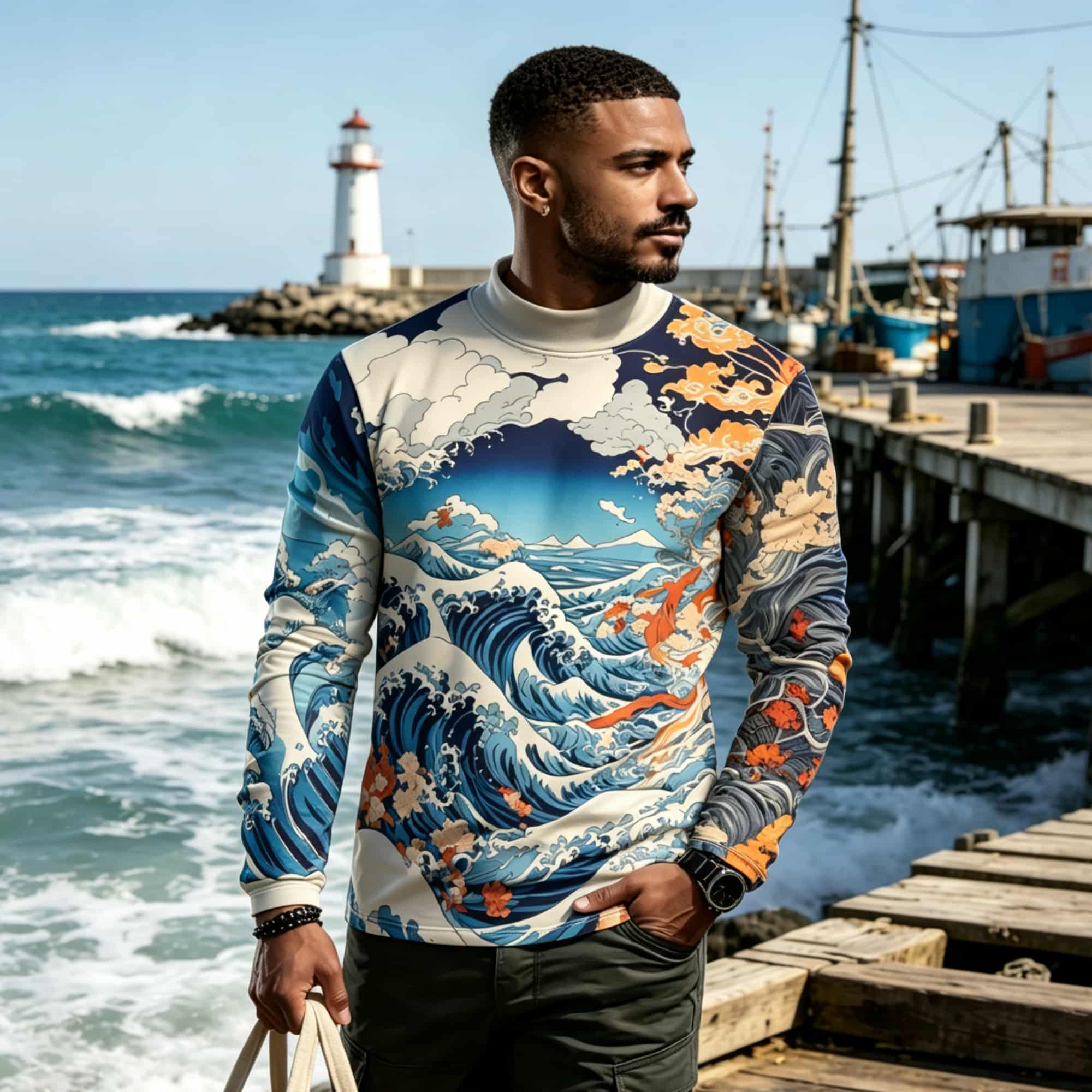 Japanese Ukiyo-e Wave Graphic  - Tee Graphic Print review and price