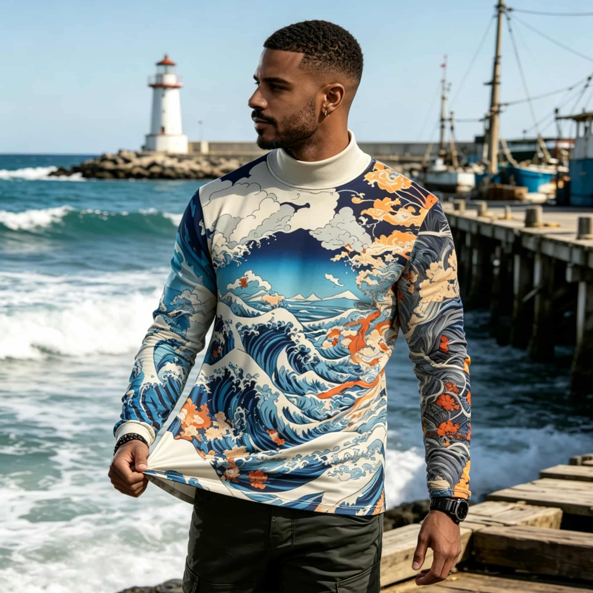Japanese Ukiyo-e Wave Graphic  - Tee Graphic Print review and price