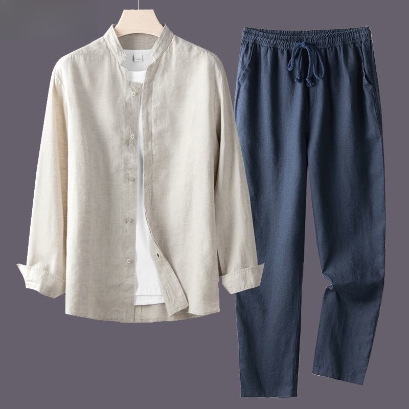 White Long Sleeve Shirt And Lo - Linen Shirt Breathable review and price