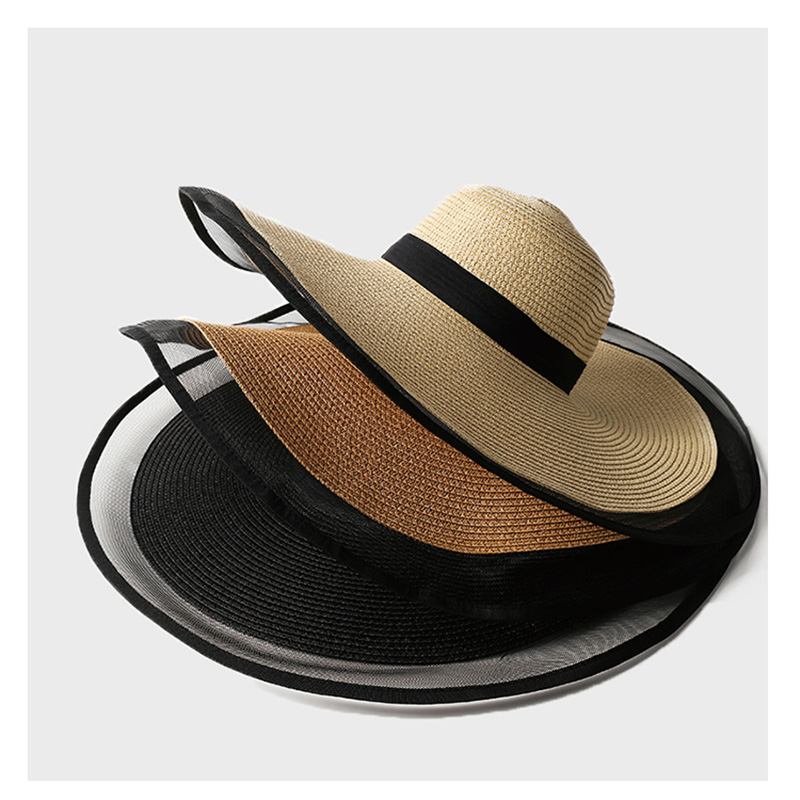 Women Sun Hat Big Eaves Waves  - Bucket Hat Straw review and price