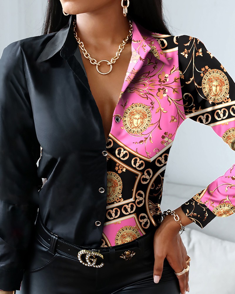 Women Fashion Wild Shirts Chai - Shirt Camp Collar review and price
