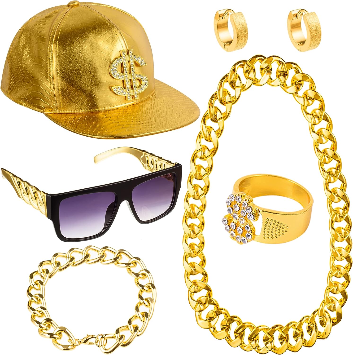 PESENAR 80s 90sHip Hop Costume - Sunglass Retainer Cord review and price